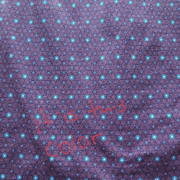 Buttercloth Icy Cotton Purple Blue Geometric Print Long Sheeve Shirt Sx XXL - Picture 7 of 7